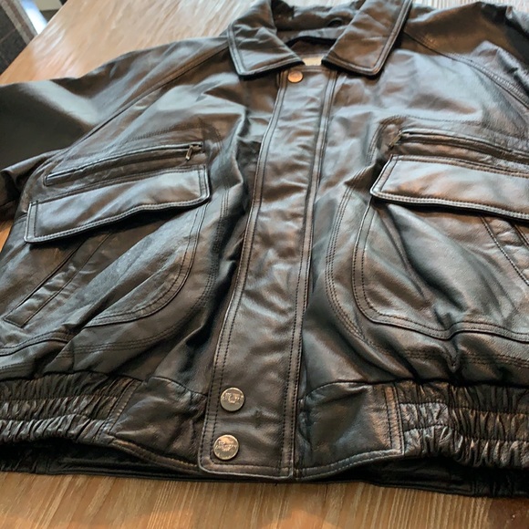 Men’s Genuine Leather Bomber Jacket - Picture 3 of 14